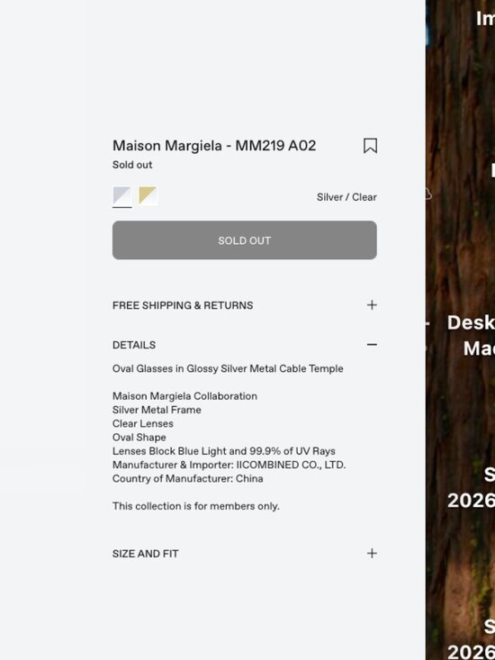 Maison Margiela x Gentle Monster MM219 A02 Sunglasses – BRAND NEW main image 4